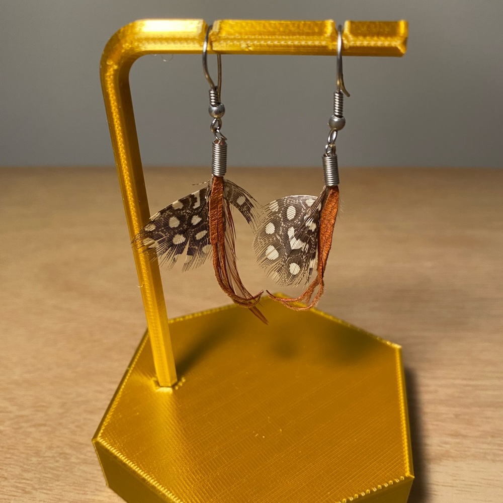 Dainty feather earrings